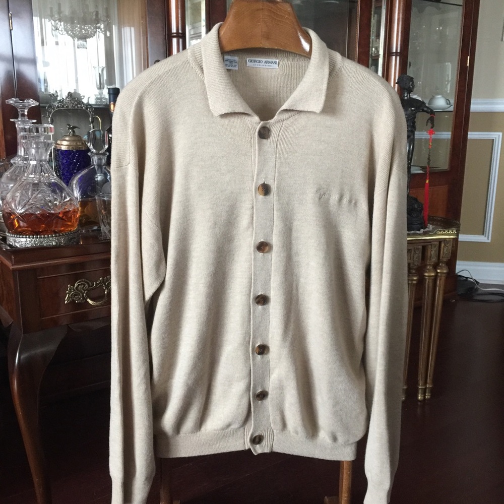 Giorgio Armani Wool Knit Cardigan Sz XL